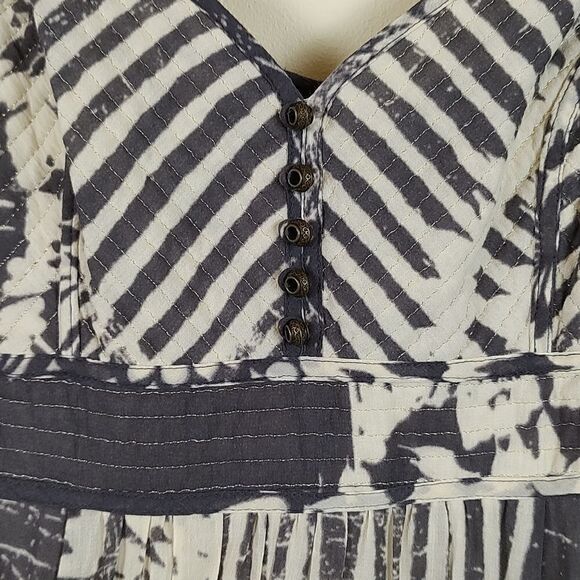 Monsoon Gray Batik Patterned Empire Waist Maxi Dress - Picture 5 of 12